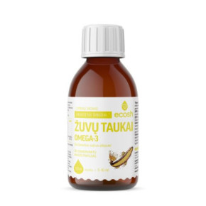 Ecosh OMEGA-3 Žuvų taukai citrinos skonio su Camelina sativa aliejumi 150ml