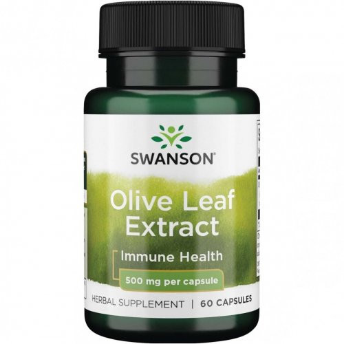 SWANSON Olive Leaf Extract Immune Health Alyvuogių lapų (oleuropein) ekstraktas 60 kapsulių