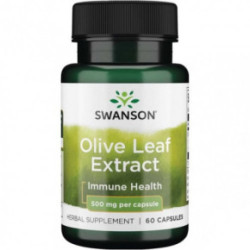 SWANSON Olive Leaf Extract Immune Health Alyvuogių lapų (oleuropein) ekstraktas 60 kapsulių