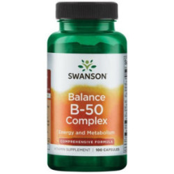 SWANSON Balance B-50 Complex Energy and Metabolism Vitamino B kompleksas 100 kapsulių