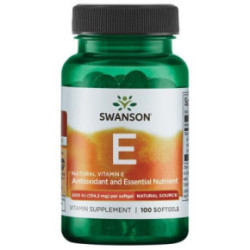 SWANSON Natural Vitamin E 134.2 mg Natūralus vitaminas E 100 kapsulių