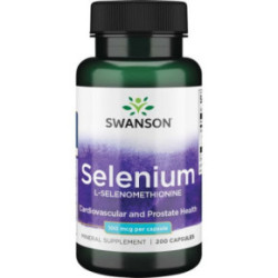 SWANSON Selenium 100 Mcg Maisto papildas Selenas 100 Mcg 200 kapsulių