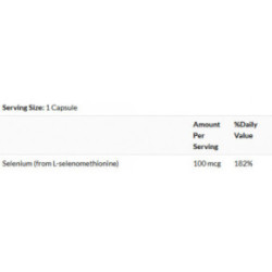 SWANSON Selenium 100 Mcg Cardiovascular and Prostate Health Maisto papildas Selenas 200 kapsulių