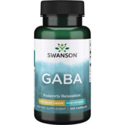 SWANSON Gaba High Potency 500 mg Maisto Papildas Gaba 100 kapsulių