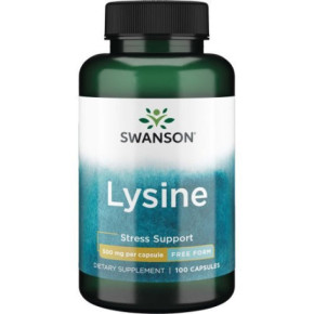 SWANSON L-Lysine 500 mg Maisto Papildas L-lizinas 100 kapsulių