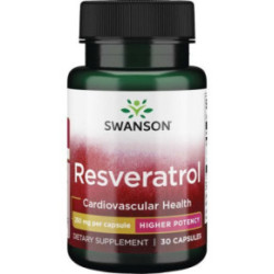 SWANSON Resveratrol 250 Mg Cardiovascular Health Maisto papildas resveratrolis 30 kapsulių