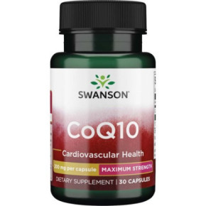 SWANSON CoQ10 Cardiovascular Health Maximum Strength 200mg Kofermentas Q10 30 kapsulių