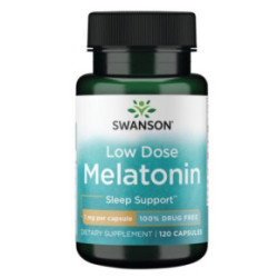 SWANSON Low Dose Melatonin 1mg Sleep Support Maisto papildas melatoninas 120 kapsulių