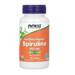 NOW Foods Organic Spirulina 500mg Spirulina 100 tab.