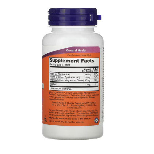 NOW Foods Melatonin 1mg Complex 1Melatoninas 100 tab.