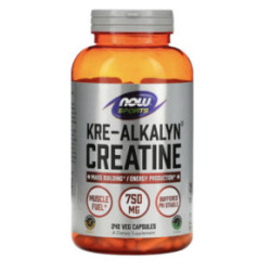 NOW Foods Kre-Alkalyn (R) Creatine 750mg Kreatinas 240 kapsulės