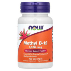 NOW Foods Methyl B-12 1000mcg Maisto papildas 100vnt