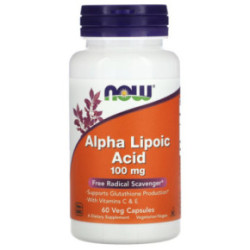 NOW Foods Alpha Lipoic Acid 100 mg Maisto papildas energijos kiekiui palaikyti 120 kapsulių