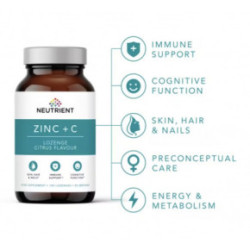 Neutrient Zinc + C Capsules Cinkas + Vitaminas C 60 kapsulių