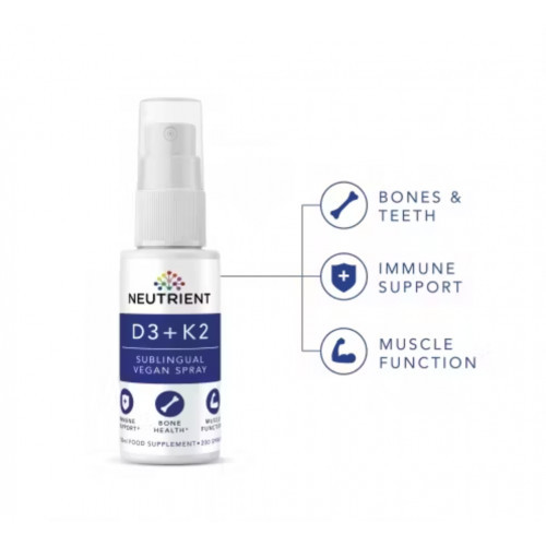 Neutrient D3 + K2 Vitamin D & K Oral Spray Purškalas 30ml