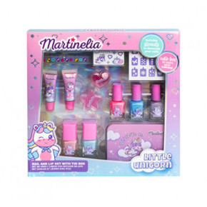 Martinelia Little Unicorn Nail & Lip Set With Tin Box Kosmetikos rinkinys vaikams