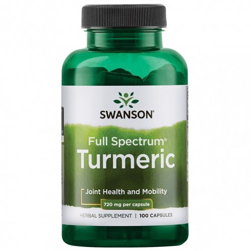 SWANSON Full Spectrum Turmeric Joint Health and Mobility 720mg Ciberžolė 100 kapsulių