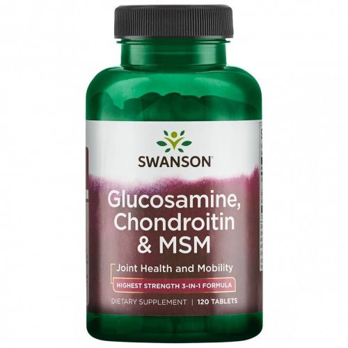 SWANSON Glucosamine, Chondroitin and MSM Joint Health and Mobility Papildas sąnariams 120 kapsulių