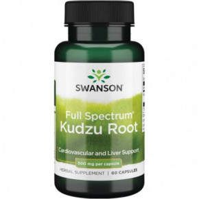 SWANSON Full Spectrum Kudzu Root Cardiovascular and Liver Support 500mg Kudzu šaknis 60 kapsulių