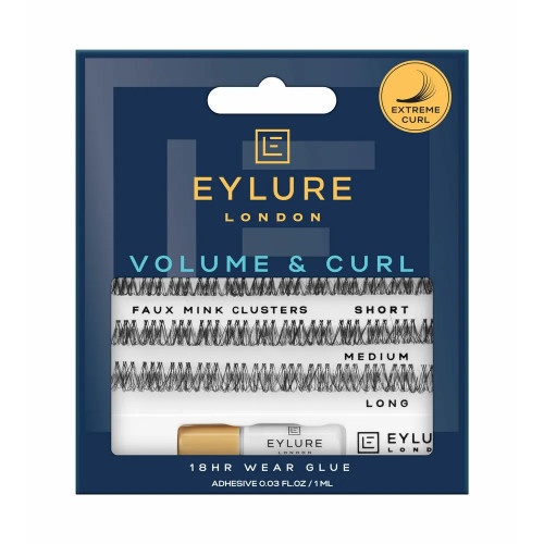 Eylure Volume & Curl Faux Mink Clusters Dirbtinių blakstienų kuokšteliai 26 vnt.