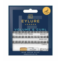 Eylure Volume & Curl Extreme Curl Trio Clusters Dirbtinių blakstienų kuokšteliai 26 vnt.