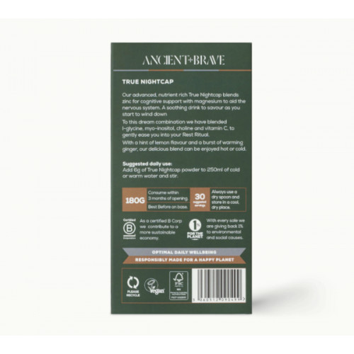 Ancient + Brave True Nightcap Natūralus maistinių medžiagų mišinys prieš miegą 180g
