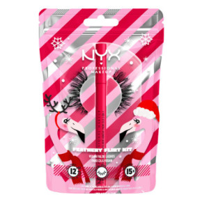 Nyx professional makeup XMASS Jumbo Lash and Liner Kit Riboto leidimo dirbtinių blakstienų ir akių apvado-klijų rinkinys