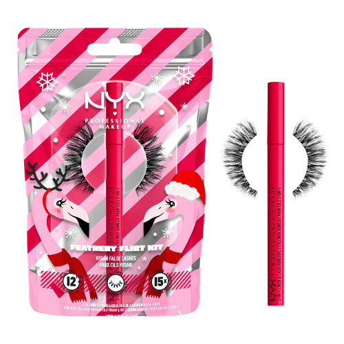 Nyx professional makeup XMASS Jumbo Lash and Liner Kit Riboto leidimo dirbtinių blakstienų ir akių apvado-klijų rinkinys