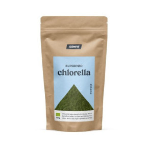 Iconfit Chlorella Powder Natural Ekologiški chlorelos dumbliai 125g