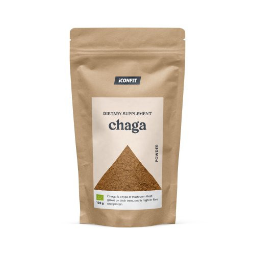 Iconfit Chaga Powder Natural Ekologiški čaga milteliai 100g