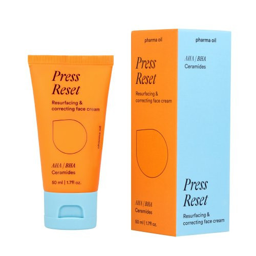 Pharma Oil Press Reset Resurfacing Correcting Face Cream AHA | BHA ir keramidų veido kremas 50ml