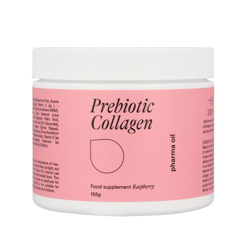 Pharma Oil Raspberry Collagen With MSM Maisto papildas su prebiotikais 155g