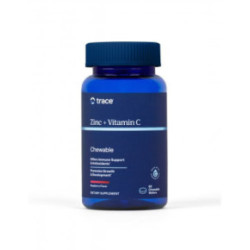 Trace Minerals Zinc + Vitamin C Chewable 40 mg | 250 mg Cinkas + Vitaminas C imunitetui 60 kapsulių
