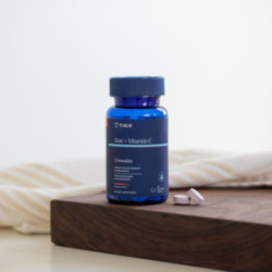 Trace Minerals Zinc + Vitamin C Chewable 40 mg | 250 mg Cinkas + Vitaminas C imunitetui 60 kapsulių