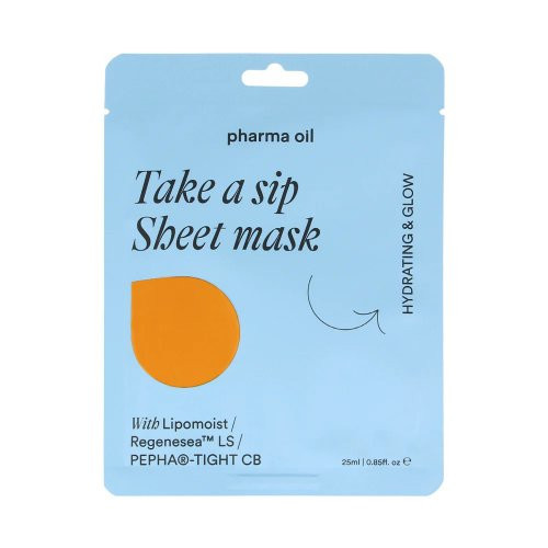 Pharma Oil Take A Sip Sheet Mask Drėkinanti lakštinė veido kaukė 25ml