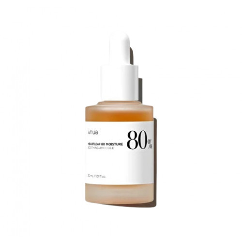 ANUA Heartleaf 80% Moisture Soothing Ampoule Veido odą raminanti priemonė 30ml