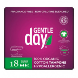 Gentle Day Super Organic Cotton Tampons Tamponai organinės medvilnės 18 vnt