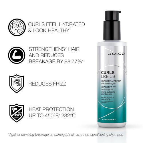 Joico Curls Like Us Hydrate & Define Curl Crème Styler Garbanų formavimo kremas 200ml