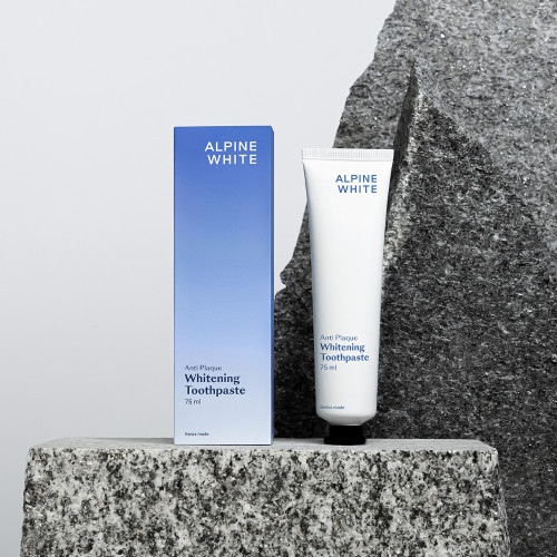 Alpine White Whitening Toothpaste Anti Plaque Balinamoji dantų pasta nuo apnašų 75ml