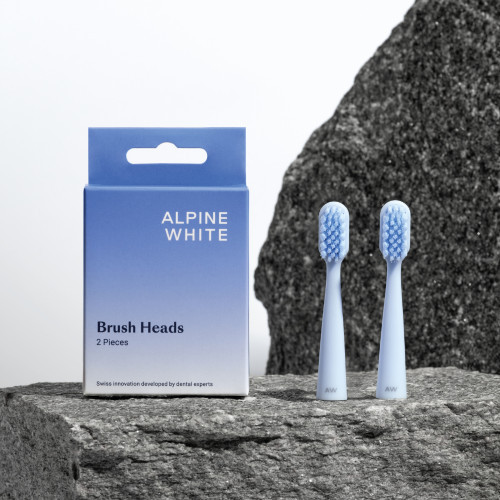 Alpine White Sonic Toothbrush Replacement Heads Keičiamos galvutės dantų šepetėliui 2vnt
