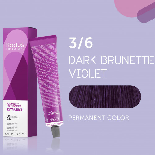 Kadus Professional Extra Rich Creme Permanent Hair Color Plaukų dažai 60ml