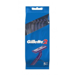 Gillette 2 Disposable Razors Vienkartiniai skustukai 5 vnt.