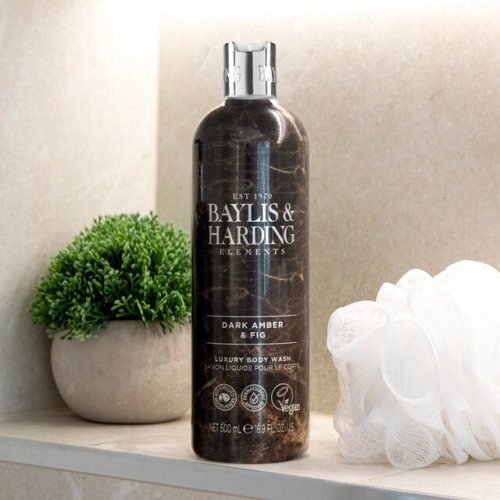 Baylis & Harding Elements Dark Amber & Fig Body Wash Kūno prausiklis 500ml