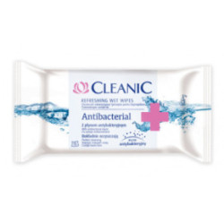 Cleanic Antibacterial Wet Wipes Drėgnos servetėlės 15vnt