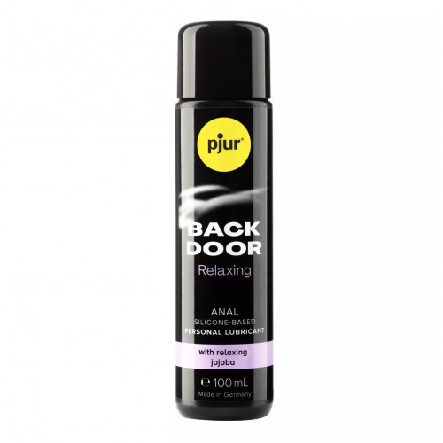 Pjur Back Door Relaxing Anal Glide Analinis silikono pagrindo lubrikantas su simondsijų (jojoba) aliejumi 100ml