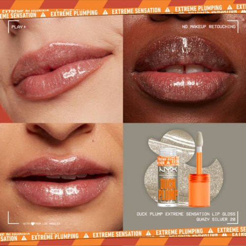Nyx professional makeup Duck Plump Lip Gloss Putlinamasis lūpų blizgis 01 Clearly Spicy