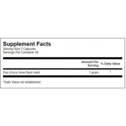 SWANSON Full Spectrum Pau d'Arco 500 mg Immune Health Maisto papildas imunitetui 100 kapsulių