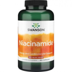 SWANSON Niacinamide 500mg Energy and Cardiovascular Support Vitaminas B3, niacinas 250 kapsulių