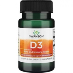 SWANSON High Potency Vitamin D3 1.000 IU (25mcg) Bone and Immune Health Vitaminas D3 250 kapsulių