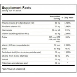 SWANSON Balance B-50 Complex Energy and Metabolism Vitamino B kompleksas 100 kapsulių